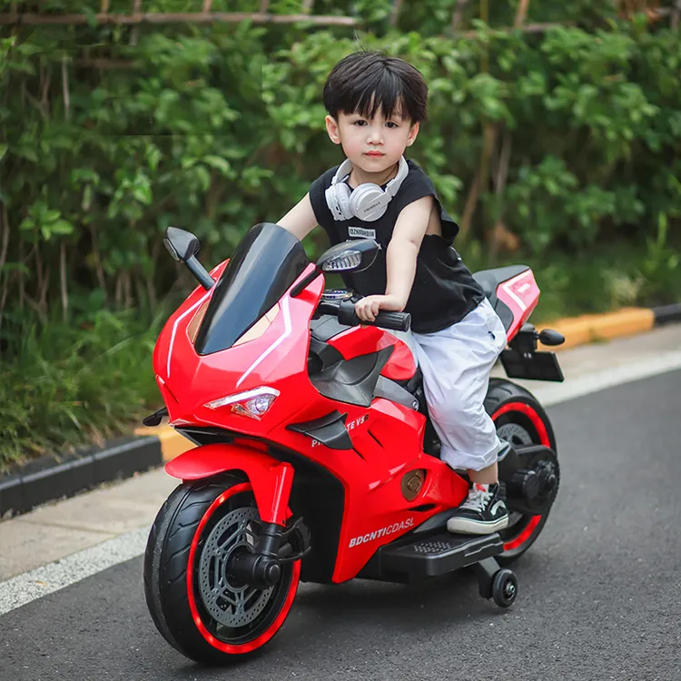 儿童机车电动摩托车宝宝玩具车可坐人电瓶车双人男女小孩摩托车