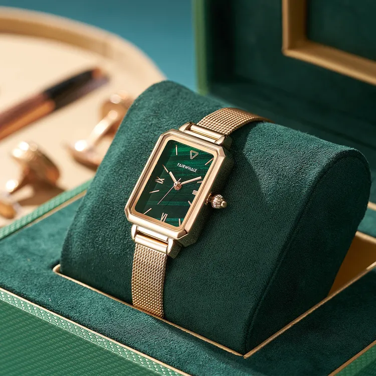 马克华菲【官旗】生日礼物方糖小绿表气质轻奢ins精致女士手表3270