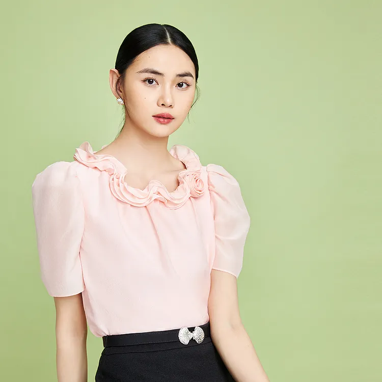 【Susie】新款优雅春日浪漫设计感衬衫-MJFB03WBL177P01/zb