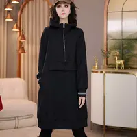 8550冬季新款长袖2024宽松休闲时尚连帽夹棉卫衣女