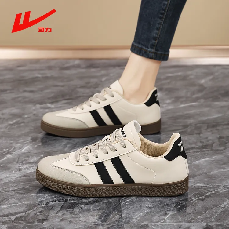 回力女鞋软底德训鞋冬季爆款学生运动鞋平底板鞋百搭轻便女鞋黑色