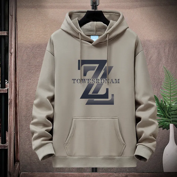 加绒秋冬新款 男士重磅加厚连帽卫衣 时尚学生情侣套头帽衫冬装