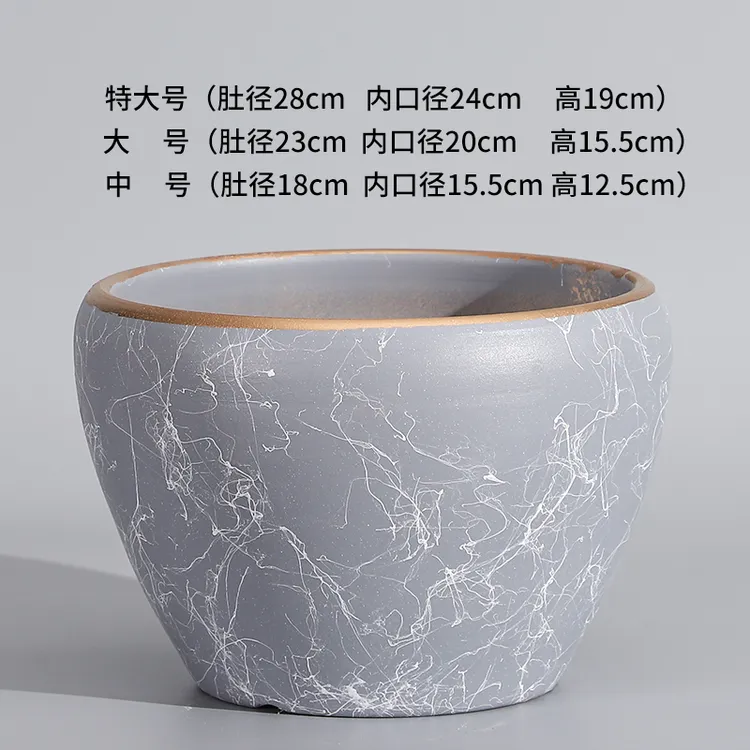 新款陶瓷花盆家用加厚北欧风格室内外发财树绿萝君子兰盆栽包邮