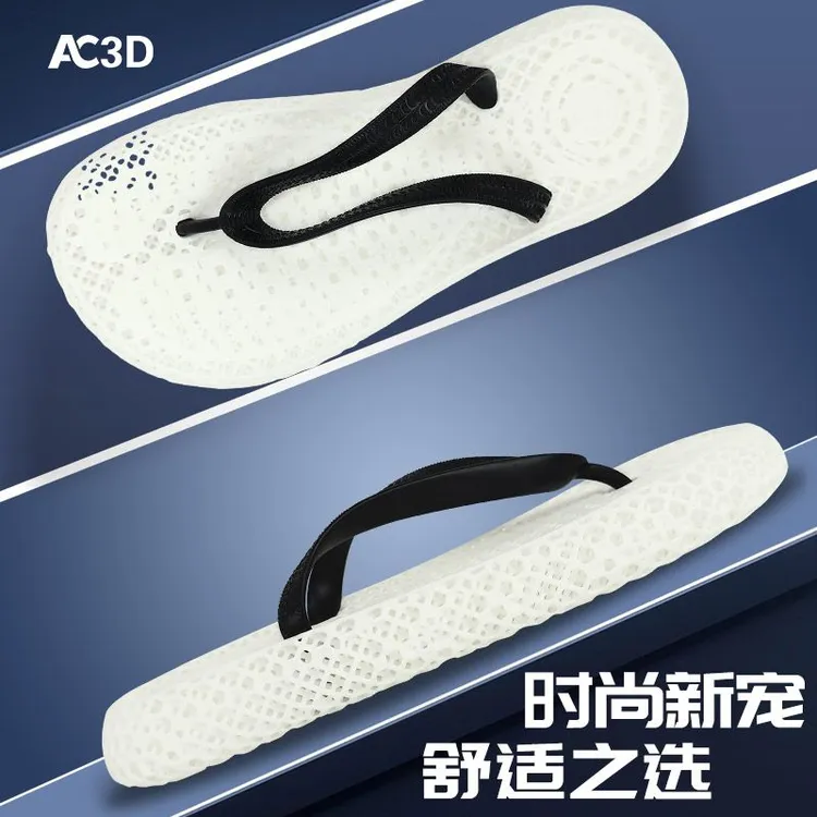 3D打印人字拖男士外穿高端透气女士运动夹脚人字拖鞋休闲百搭正品