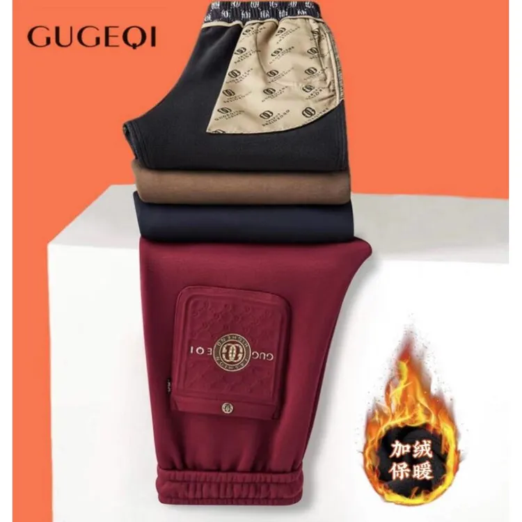 【轻奢GUGEQI】秋冬季加绒加厚时尚休闲裤