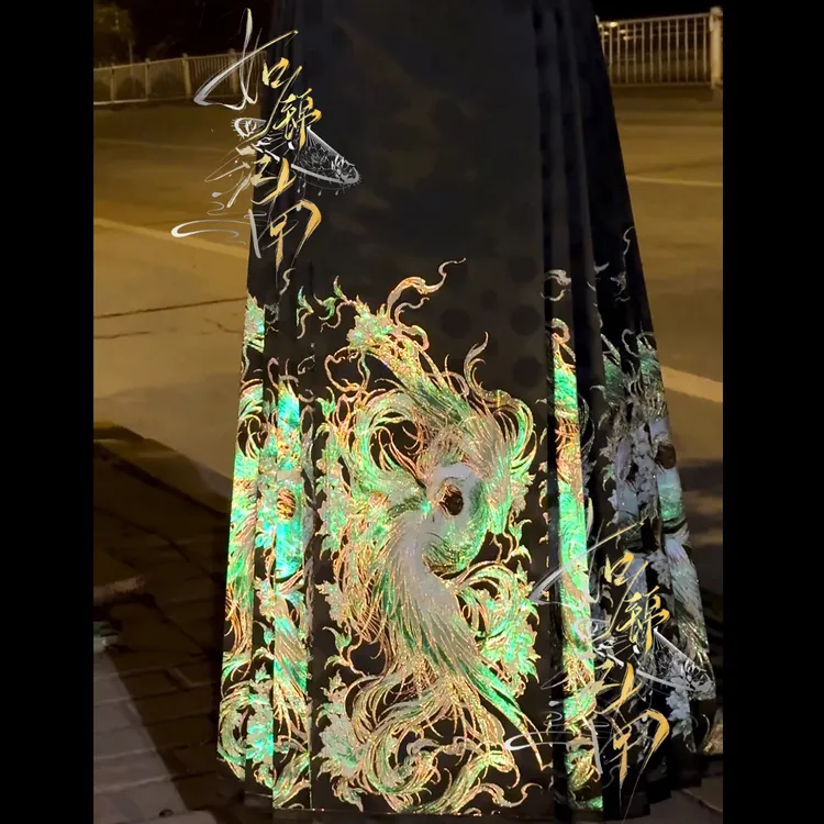 如锦江南【无鸣】织金马面裙重工秋冬百褶汉服婚礼气质中国风夏季女