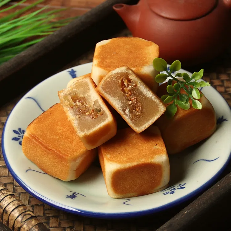 饶平宝斗饼宝岛饼薄皮老式手工绿豆饼糕点好吃特产潮州小吃盒装