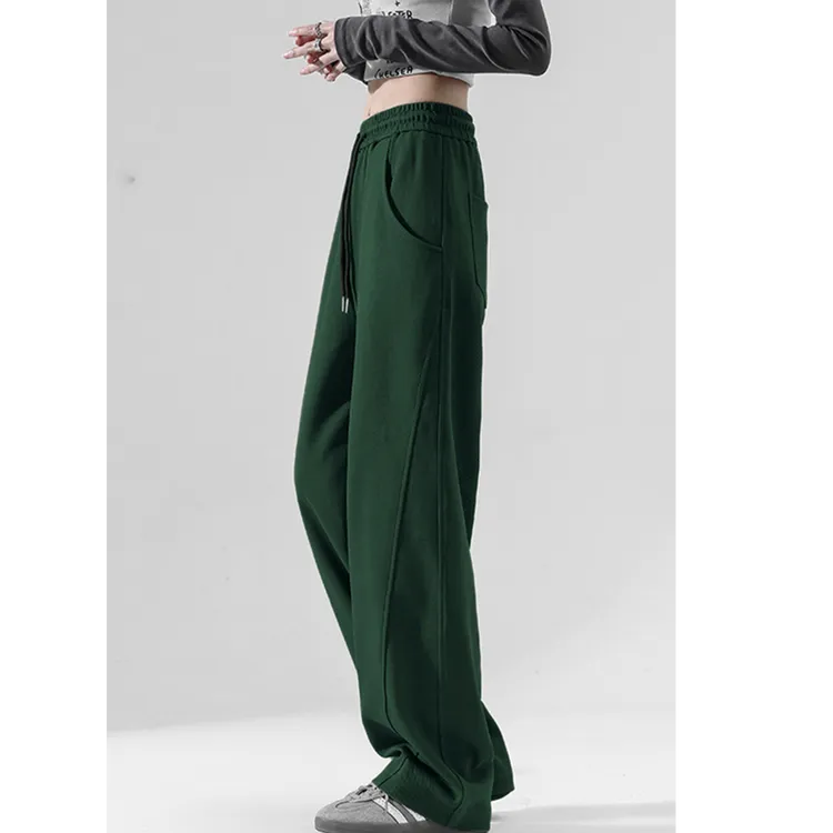 百搭女秋冬季2025高街运动窄版蛋蛋阔腿垂感香蕉镰刀裤女弯刀裤女
