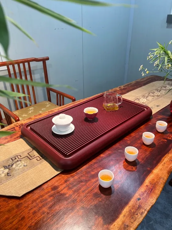 《景舟款》电木茶盘德国红料家用办公功夫茶具景舟圆边新款中式时尚