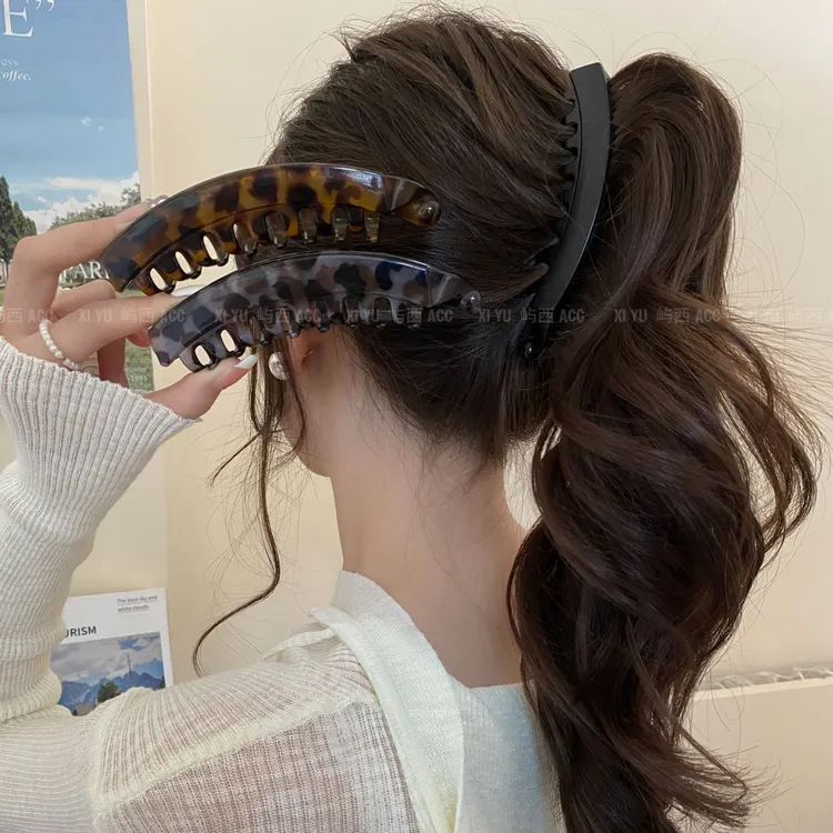 高马尾香蕉夹防滑大号气质竖式发卡新款头饰发饰女网红盘头发抓夹