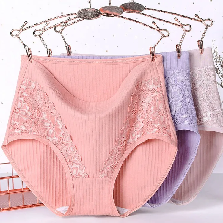 中老年人妈妈款螺纹纯棉高腰大码内裤胖mm200斤妇女士加大肥宽松