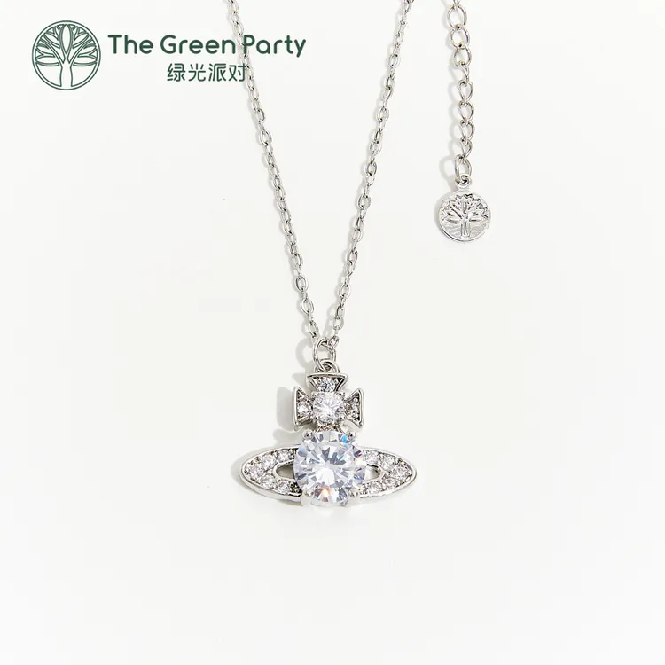 钛钢项链 TheGreenParty设计款经典链条星球项链吊坠
