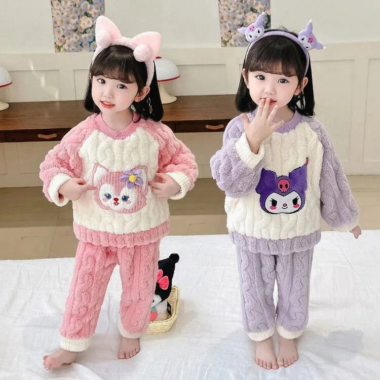 儿童保暖睡衣冬加厚加绒睡衣儿童宝宝睡衣冬加厚加绒女童睡衣