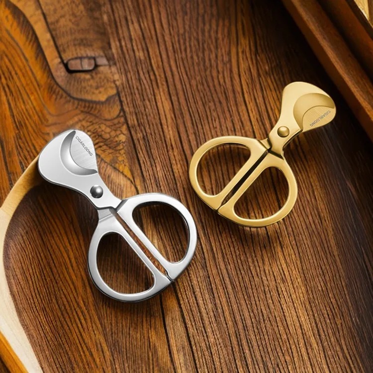 雪茄剪CIGARLOONG茄龙德国克虏伯不锈钢锋利金色雪茄刀 CLE-21CB2