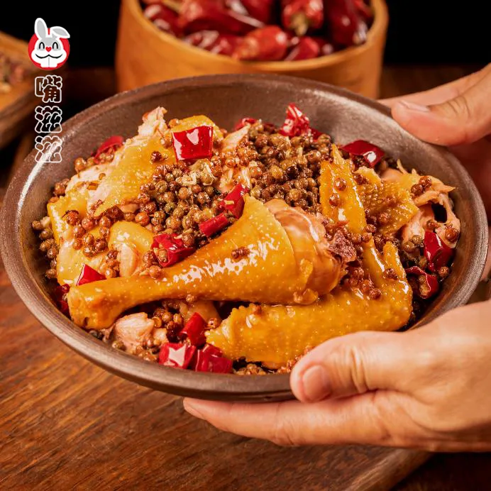 嘴滋滋 手撕麻椒鸡 1000g  老母鸡 熟食卤味开袋即食中秋好礼袋装