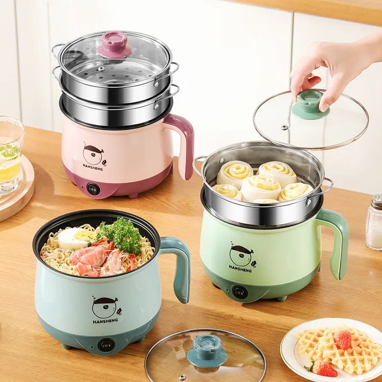 多功能家用电锅电煮锅学生小型宿舍煮面神器一体锅蒸煮不粘煮面锅