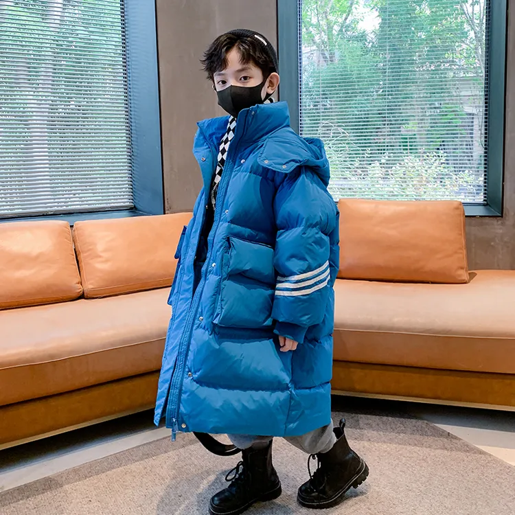 男童羽绒棉服冬季2025新款中大童长款男孩加厚儿童冬装棉衣袄外套