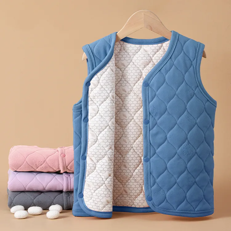 儿童马甲秋冬男童校服神器加绒加厚保暖背心女童打底马夹宝宝坎肩