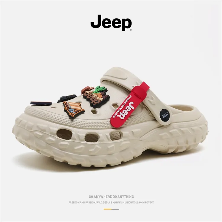 JEEP/吉普洞洞溯溪鞋男士夏季外穿休闲防滑凉拖情侣款厚底耐磨