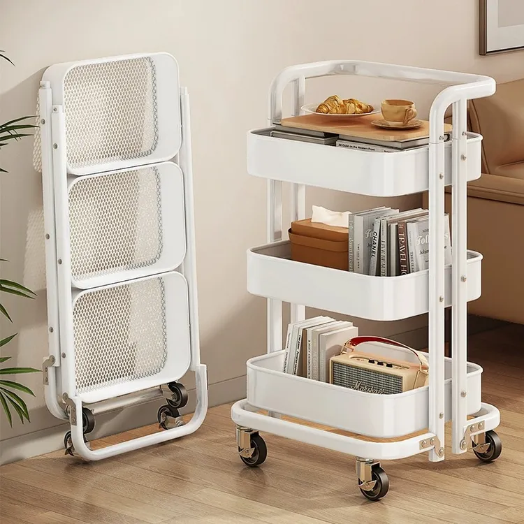 小推车置物架落地多层家用客厅浴室移动多功能收纳储物零食书架子