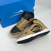 秋冬新款时尚百搭翻毛皮防泼水运动减震休闲中帮滑板鞋2222