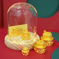 领丰金 999足金生日蛋糕纯黄金摆件可爱送礼投资国潮纪念寓意