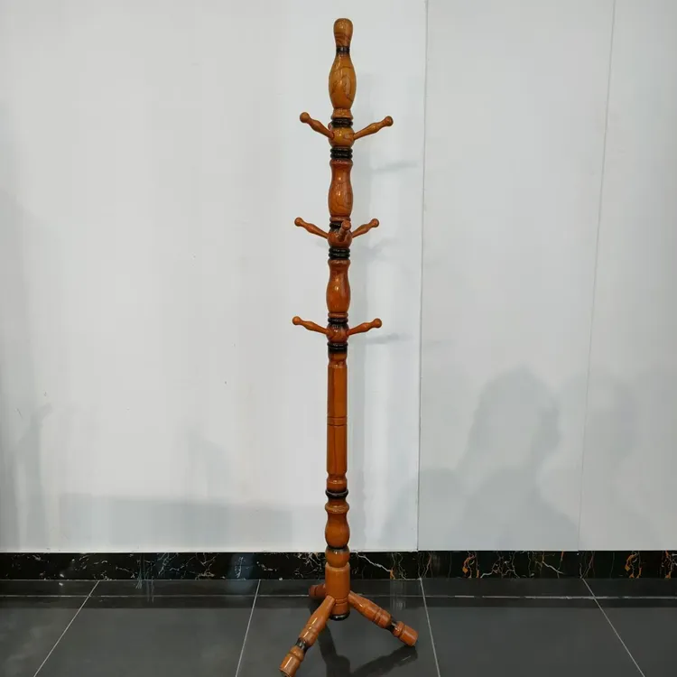 白蜡木立式挂衣架创意简约家用衣帽架  XT900