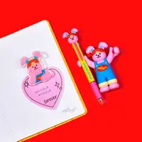 wigglewiggle圆珠笔按压式学生专用办公文具油笔四色IP彩笔