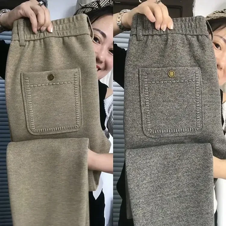 秋冬款简约纯色直筒休闲裤潮流百搭裤子男款秋冬款宽松显瘦直筒裤