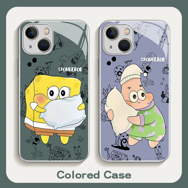 系帆妮适用iPhone15promax苹果14手机壳保护套12海绵宝宝13华为壳