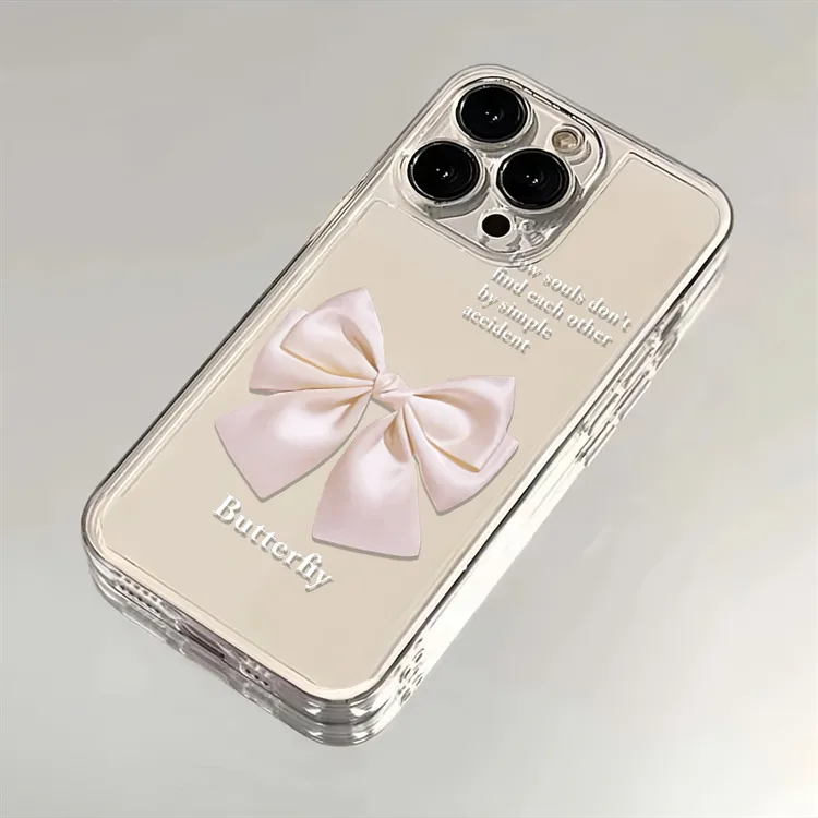 蝴蝶结适用iphone15苹果手机壳14promax太空壳13pro透明12pro11