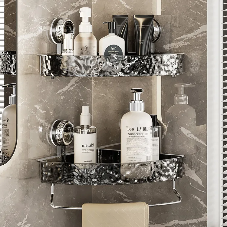 卫生间吸盘置物架免打孔壁挂式浴室洗漱台收纳盒洗漱台收纳
