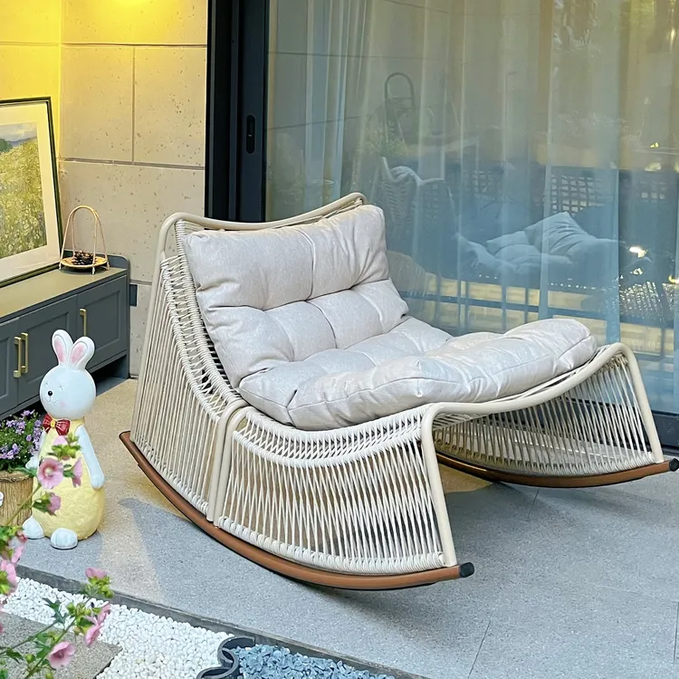 摇椅躺椅花园阳台家用休闲子客厅懒人摇椅午休椅摇摇组合椅沙发椅