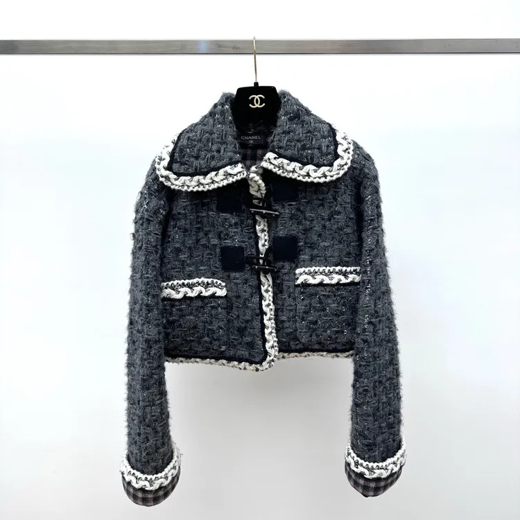 99新 Chanel/香奈儿 灰色毛衣外套 38码 00004