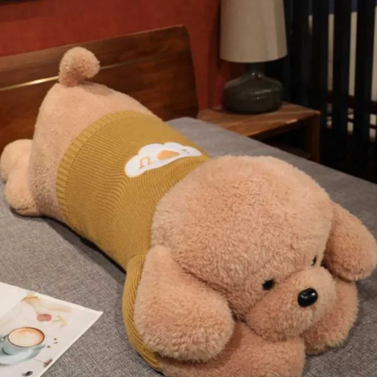 毛绒玩具大号超软趴趴狗公仔床上长条玩偶儿童陪睡布娃娃夹腿神器