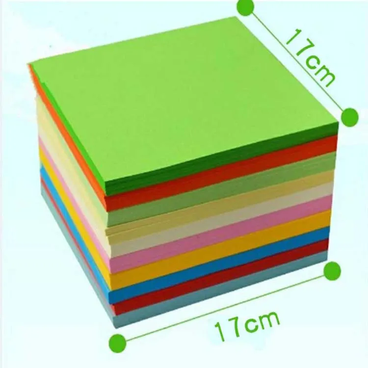 正方形17*17厘米10色折纸彩纸手工彩纸软卡纸