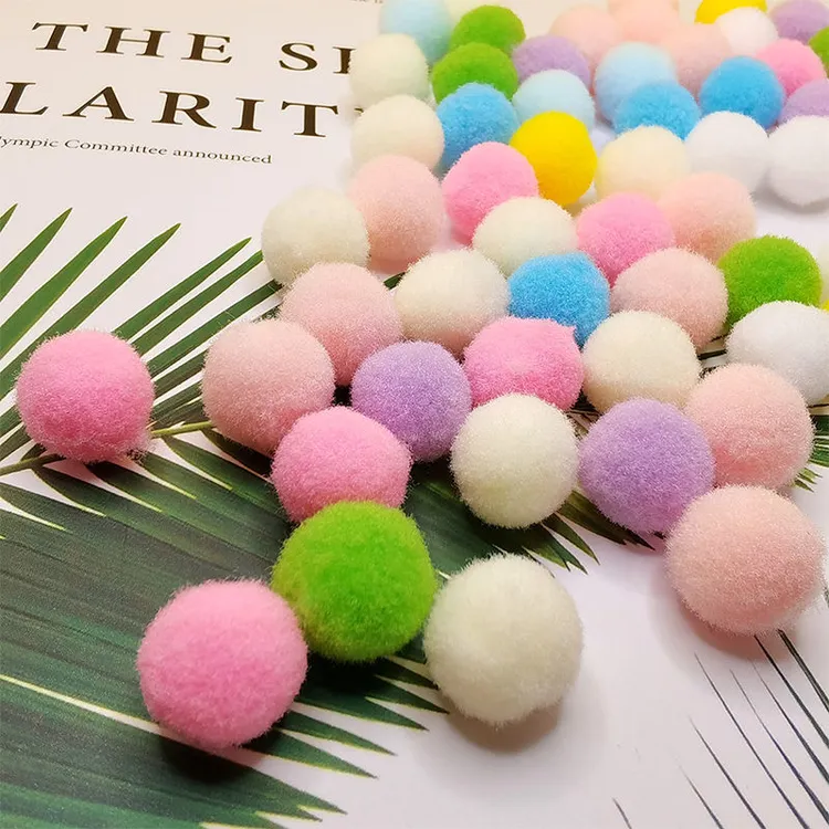 【安欣宠粉】混色毛球高弹diy儿童手工幼儿园制作材料 彩色毛绒球