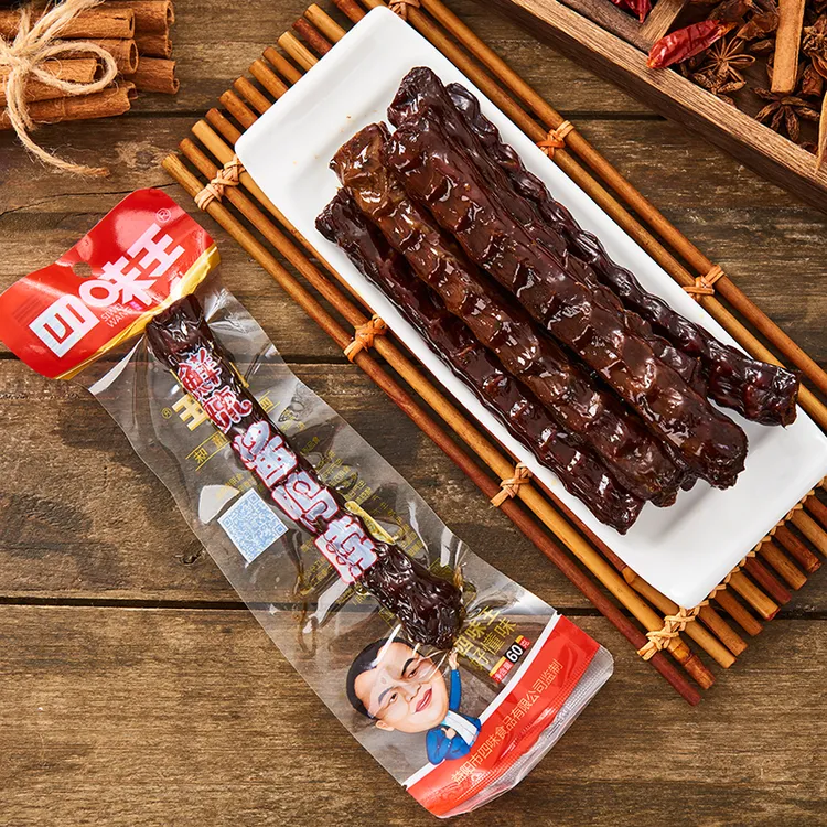 si wei wang/四味王香辣长鸭脖湖南特产猛变态辣酱香风干鸭脖零食