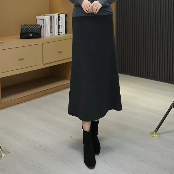 ZIKYOCHEN新款冬季女士半身裙高腰显瘦时尚气质百搭修身女半裙