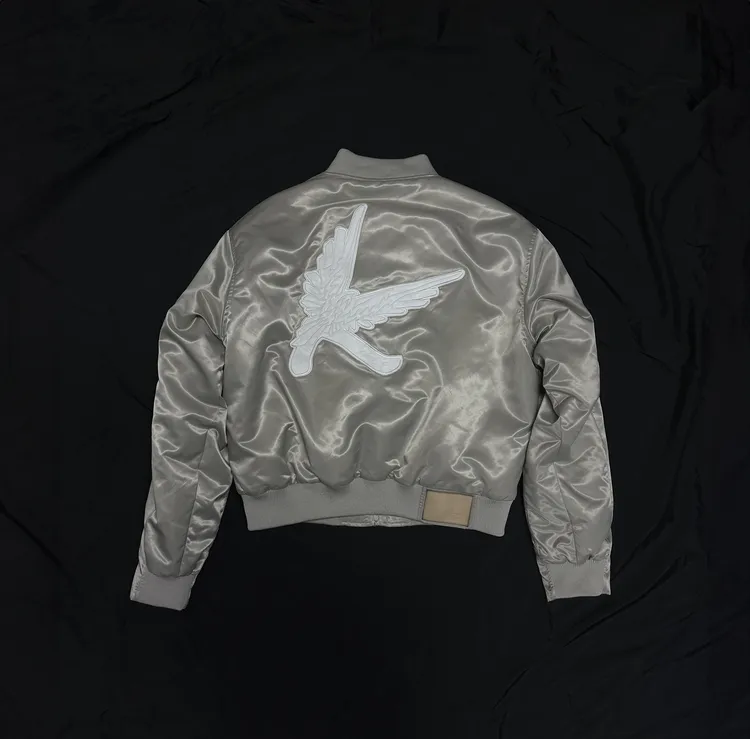 edouliysky美式潮牌贴皮绣夹棉飞行服夹克冬季加厚棉衣宽松潮外套