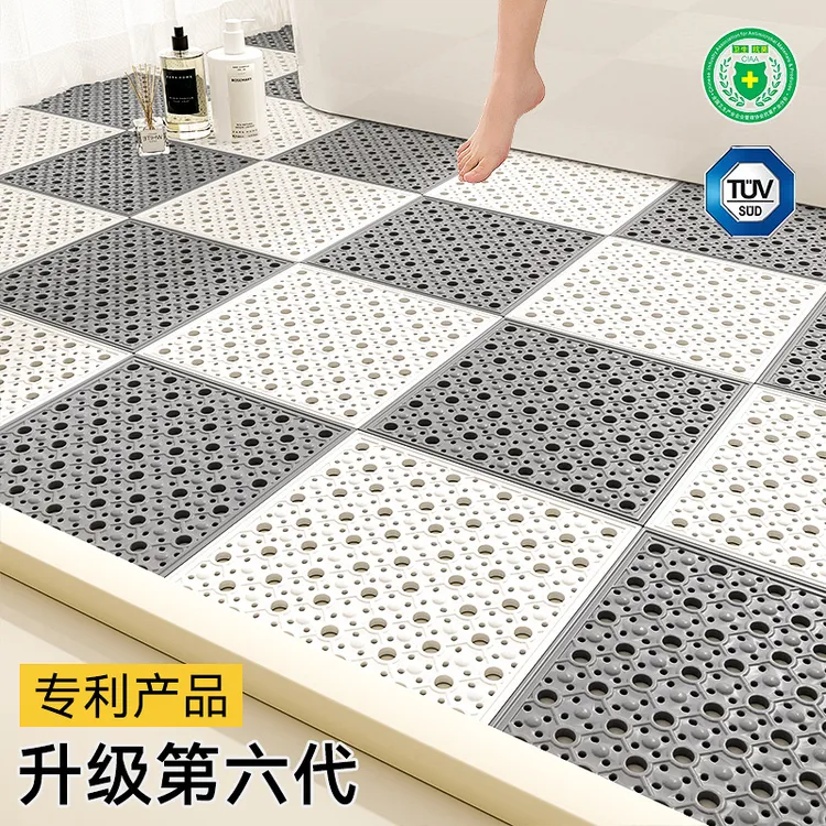 斯美儿浴室防滑垫洗澡脚垫卫生间镂空全铺TPE老人孕妇厕所防摔垫