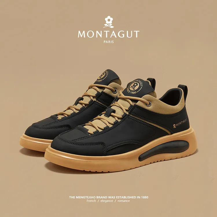 Montagut/梦特娇鞋子男时尚官方运动百搭轻便舒适新款休闲男鞋