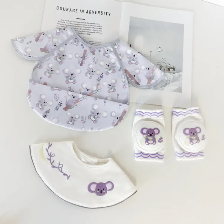 棉婴库口水巾新生儿婴儿纯棉围嘴防水儿童宝宝围兜满月礼品