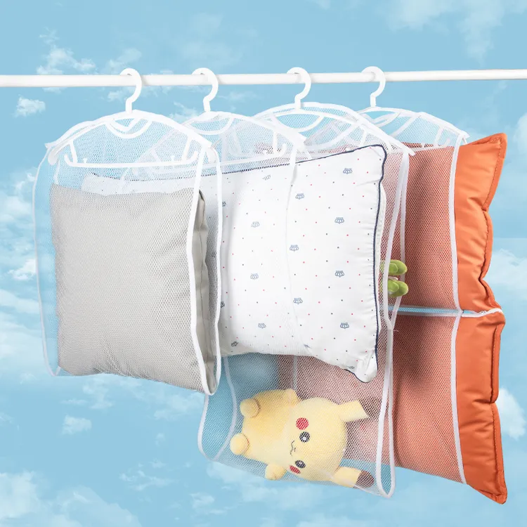 防风枕头晾晒网阳台晒枕头架窗外晾衣服架阳台户外网袋晒枕头网兜