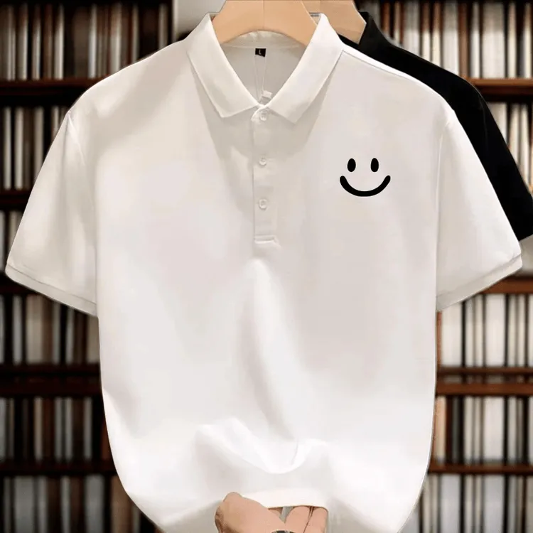 仓石一树潮牌短袖T恤大码polo衫日系高端翻领夏季宽松白色情侣装