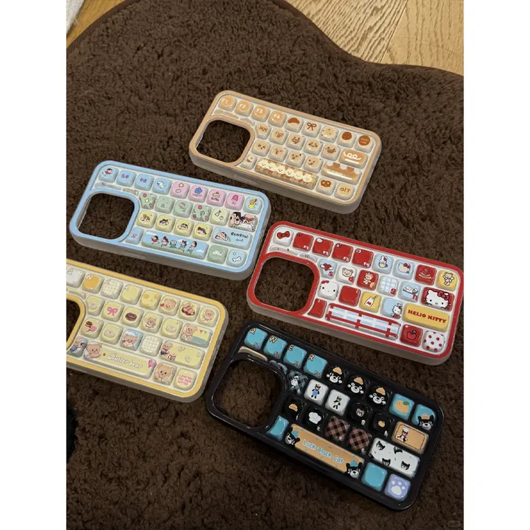 BANCA立体可爱卡通键盘适用苹果16promax手机壳iPhone15/14创意13