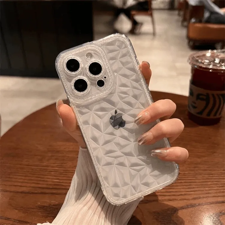 BANCA高级钻石纹适用苹果14/13promax手机壳15Pro高级防摔X透明11