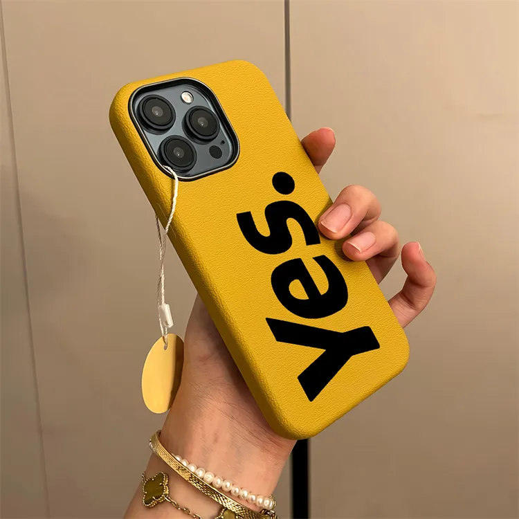 BANCAins极简YES英文适用苹果16手机壳iPhone15金属框14/13防摔12