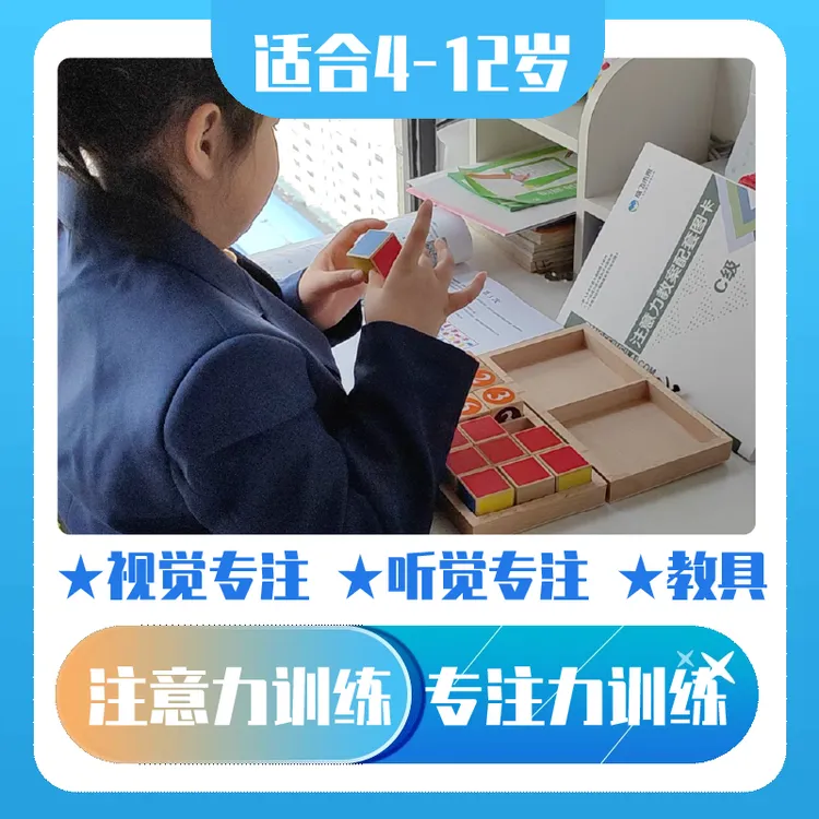 放飞未来专注力注意力训练教具 注意力魔块视觉图卡听觉音频