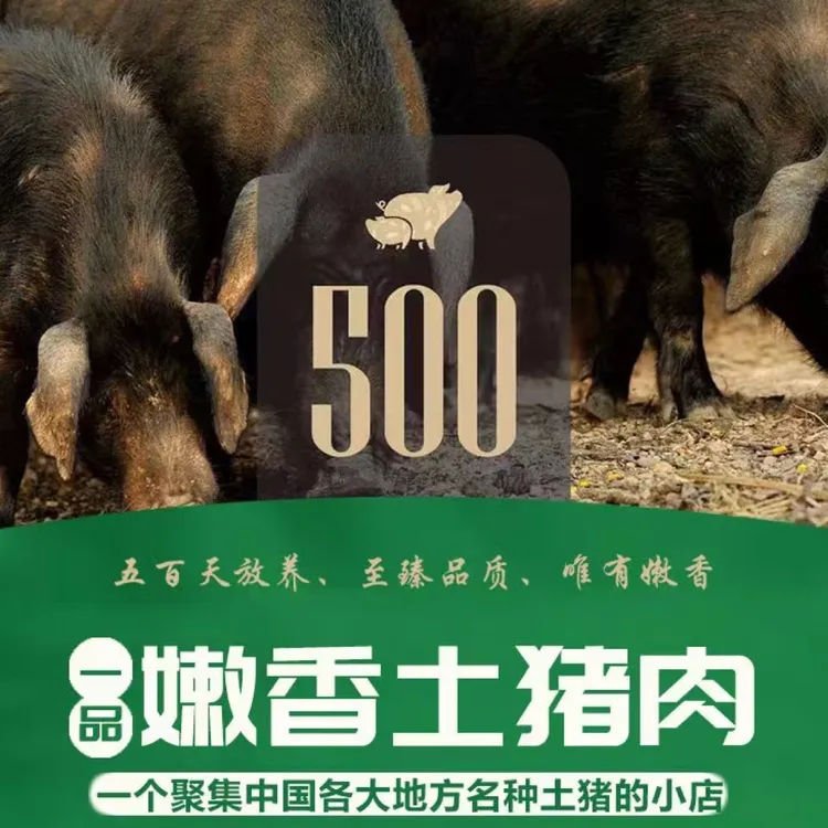YIPIN NENXIANG/一品嫩香宁乡花猪-藏香猪-巴马香猪 原生态散养